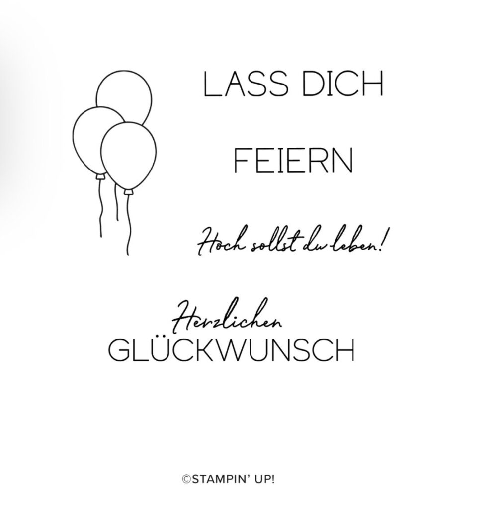 Party mit Ballons Stempelset